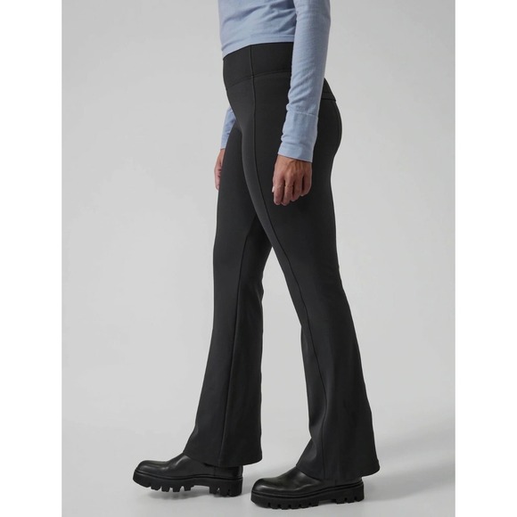ATHLETA Delancey Flare Pants Small Tall Black NEW Athletic Athleisure Casual - Picture 3 of 13